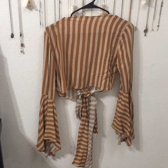 Audrey 3+1 Striped Tie Long Sleeve - Picture 2 of 3